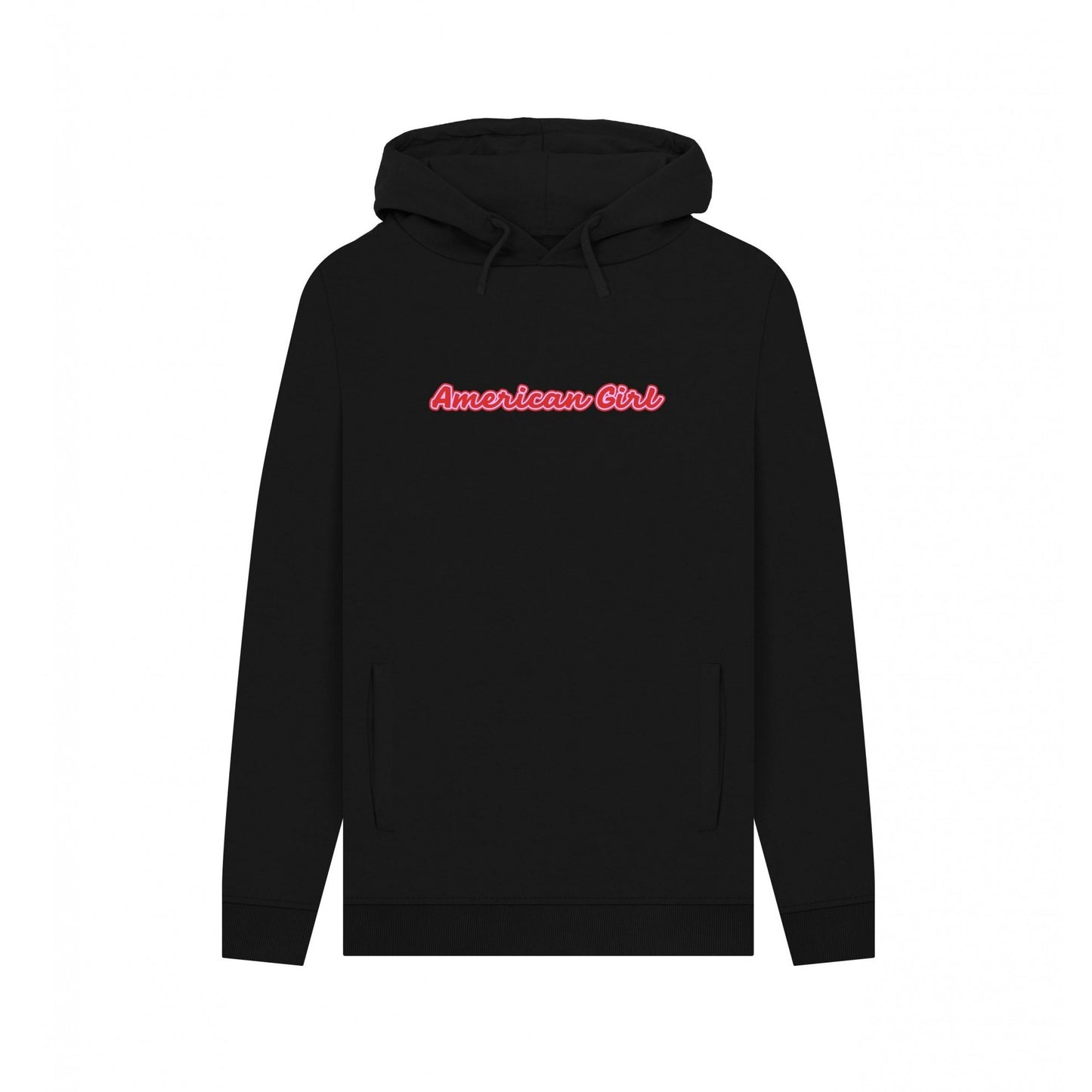 Black - Front - American Girl Unisex Adult Graphic Logo Hoodie