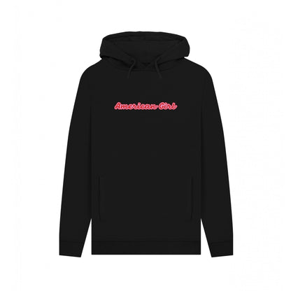 Black - Front - American Girl Unisex Adult Graphic Logo Hoodie