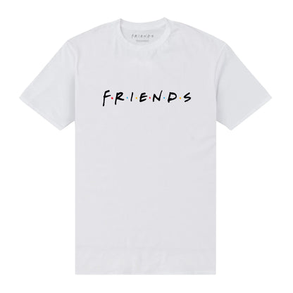 White - Front - Friends Unisex Adult Logo T-Shirt