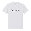 White - Front - Friends Unisex Adult Logo T-Shirt