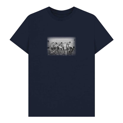 Navy Blue - Front - Friends Unisex Adult Lunch Atop A Skyscraper T-Shirt