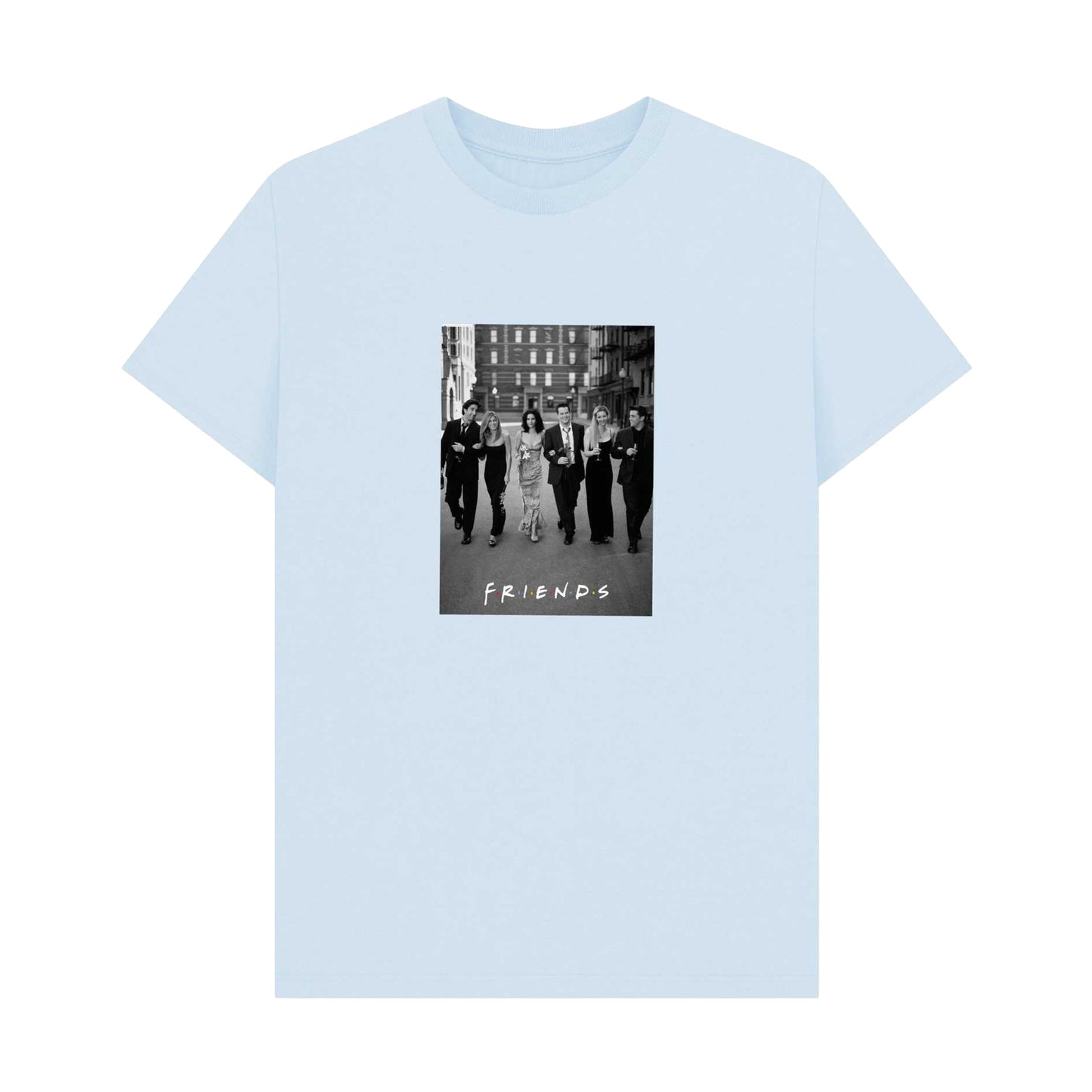 Sky Blue - Front - Friends Unisex Adult Poster T-Shirt