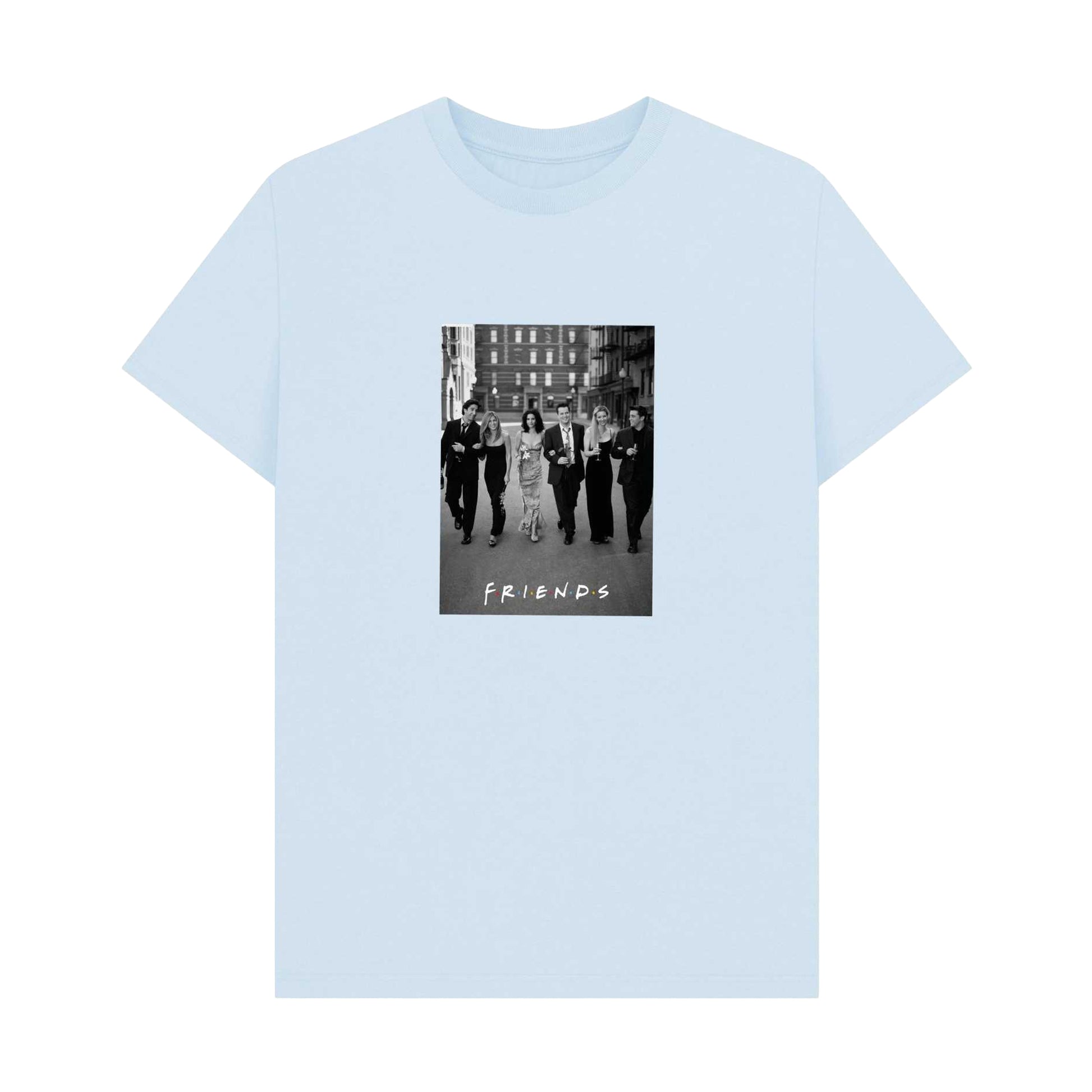 Sky Blue - Front - Friends Unisex Adult Poster T-Shirt