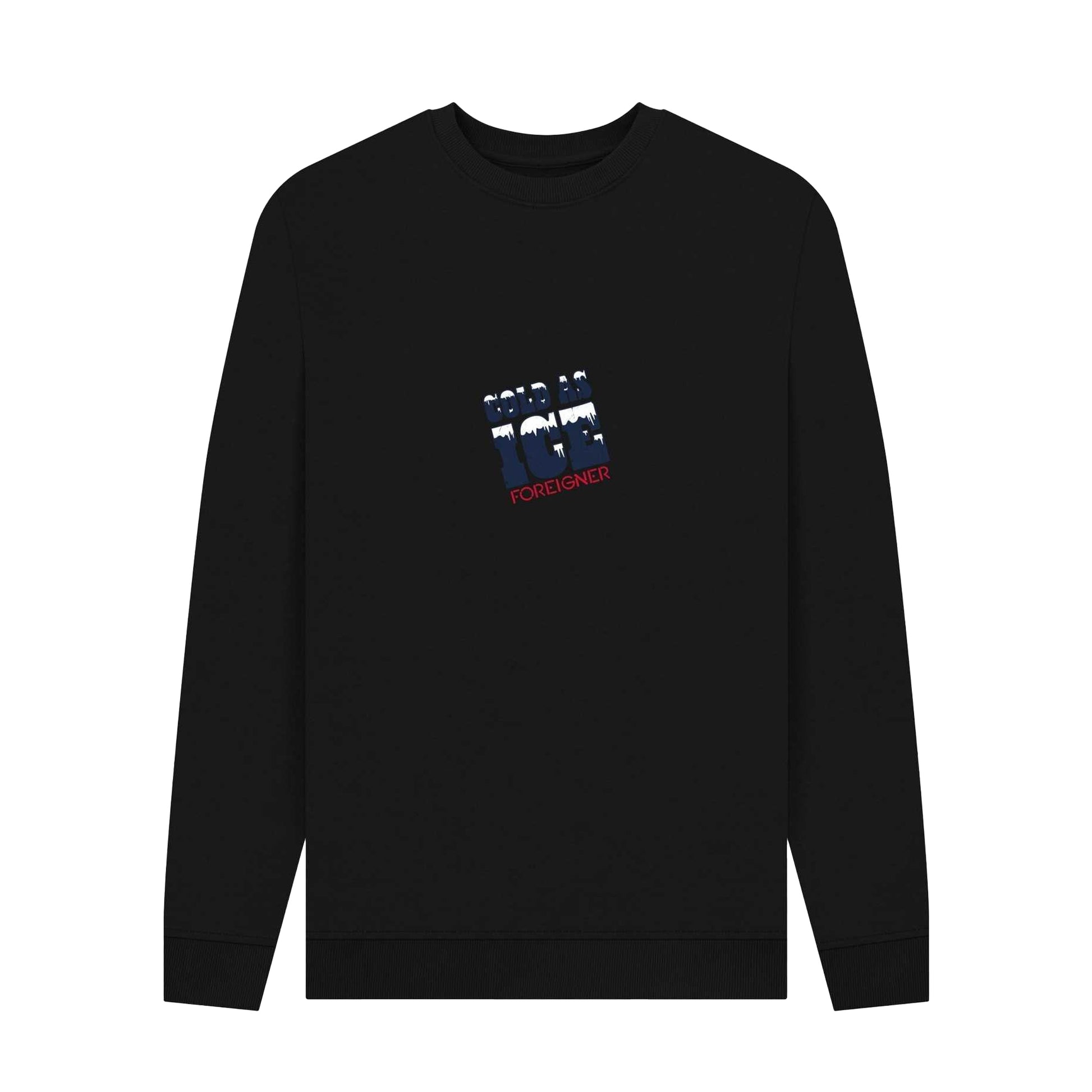 Black - Front - Foreigner Unisex Adult Cold As Ice Sweatshirt