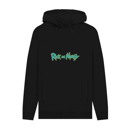 Black - Front - Rick And Morty Unisex Adult Graphic Logo Hoodie