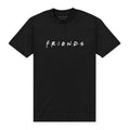 Black - Front - Friends Unisex Adult Logo T-Shirt
