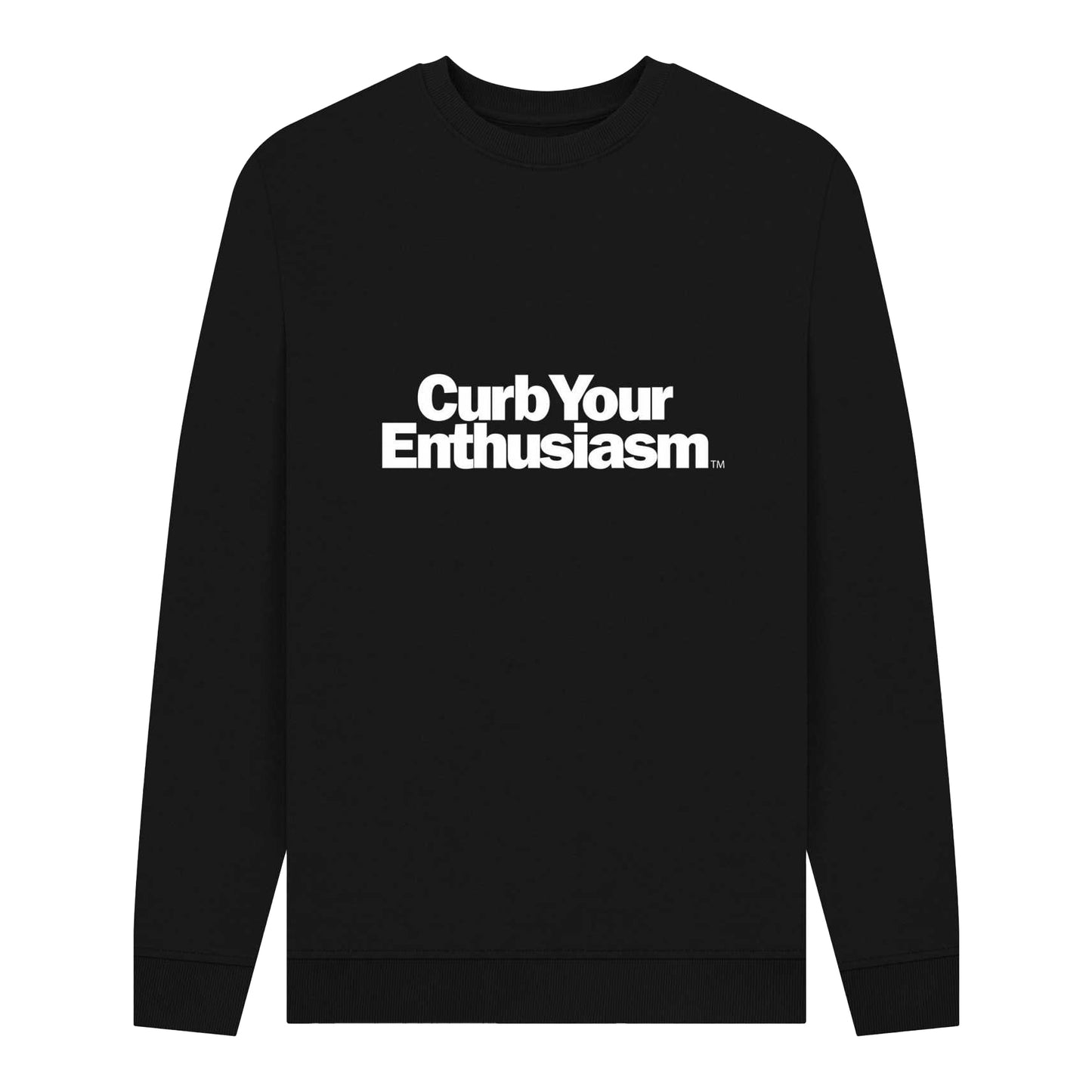 Black - Front - Curb Your Enthusiasm Unisex Adult Logo Sweatshirt