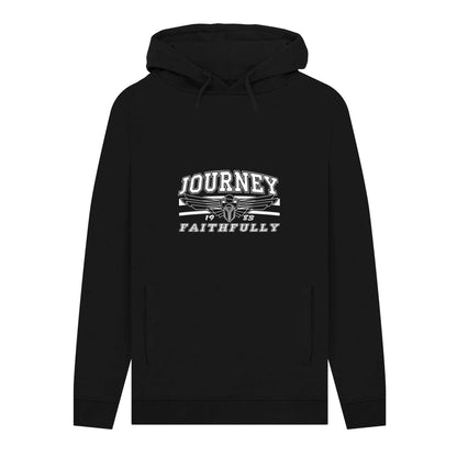 Black - Front - Journey Unisex Adult Faithfully Graphic Hoodie