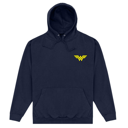 Navy - Front - Wonder Woman Unisex Adult We Rise Hoodie