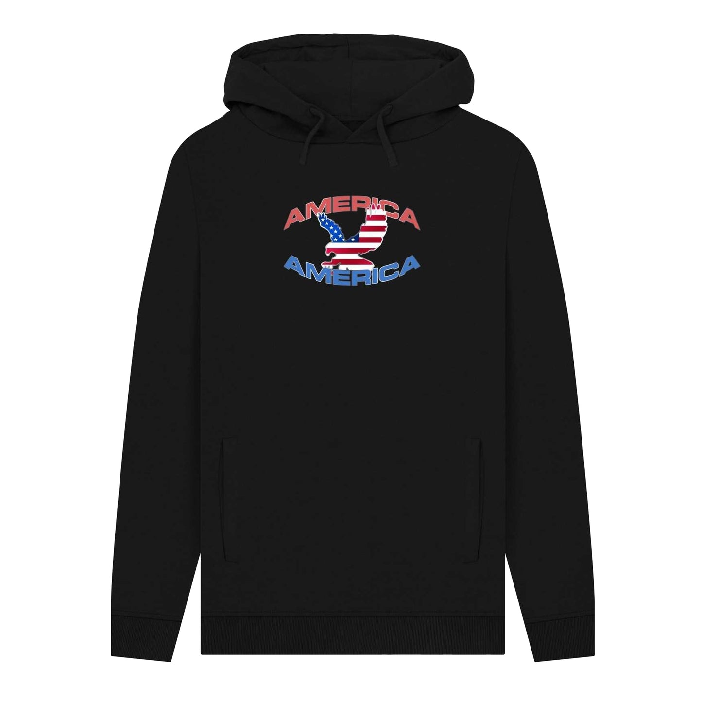 Black - Front - Apoh Mens American Eagle Hoodie