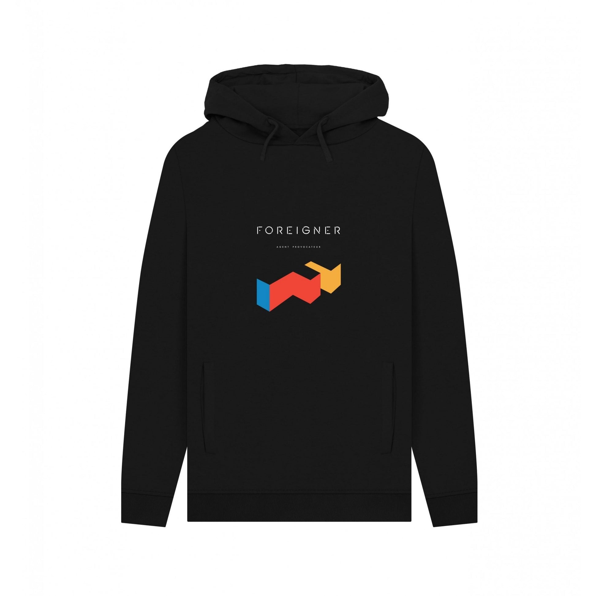 Black - Front - Foreigner Unisex Adult Agent Provocateur Hoodie