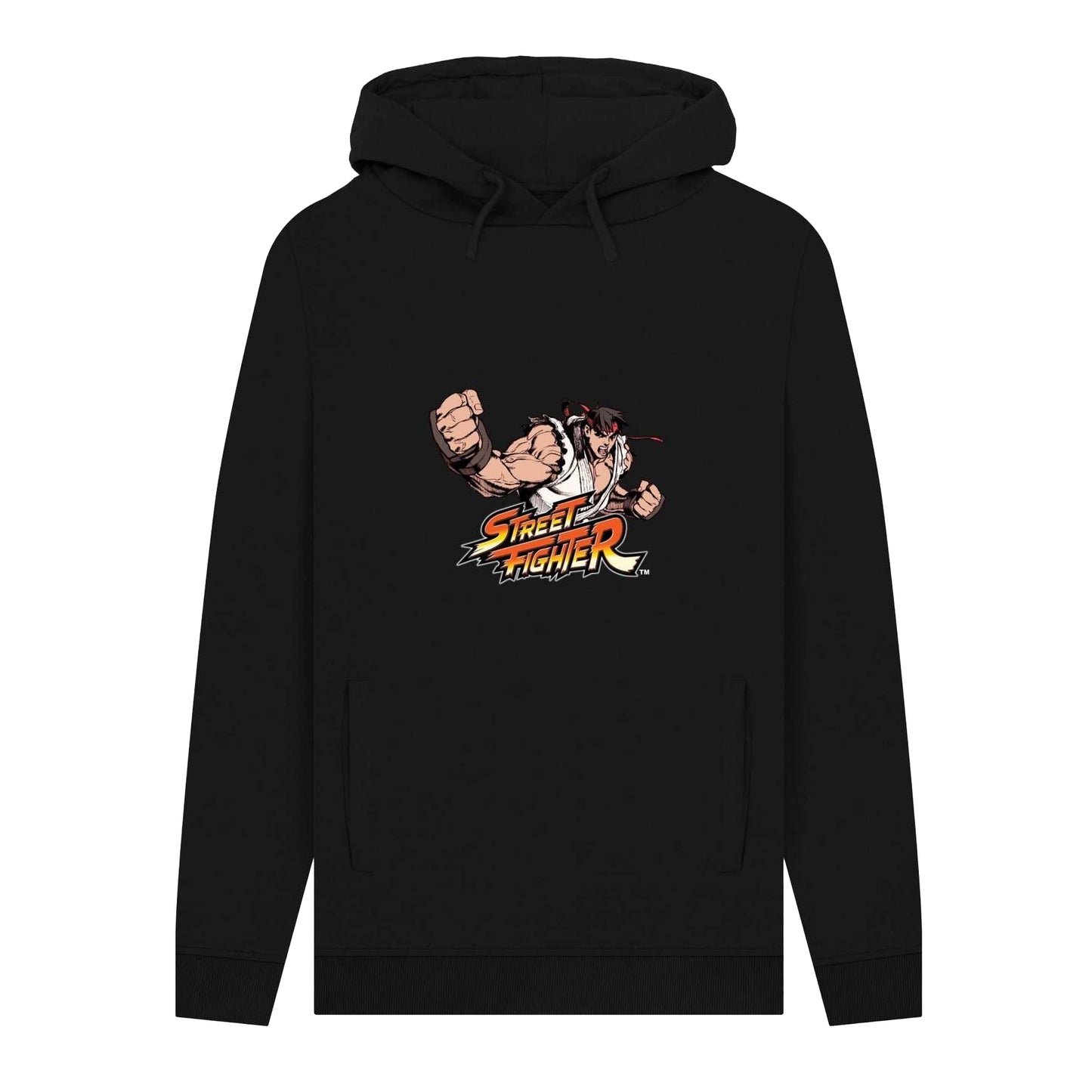 Black - Front - Street Fighter Unisex Adult Ryu Graphic Classic Hoodie