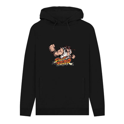 Black - Front - Street Fighter Unisex Adult Ryu Graphic Classic Hoodie