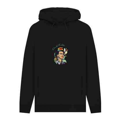 Black - Front - Frida Kahlo Unisex Adult Flowers Hoodie