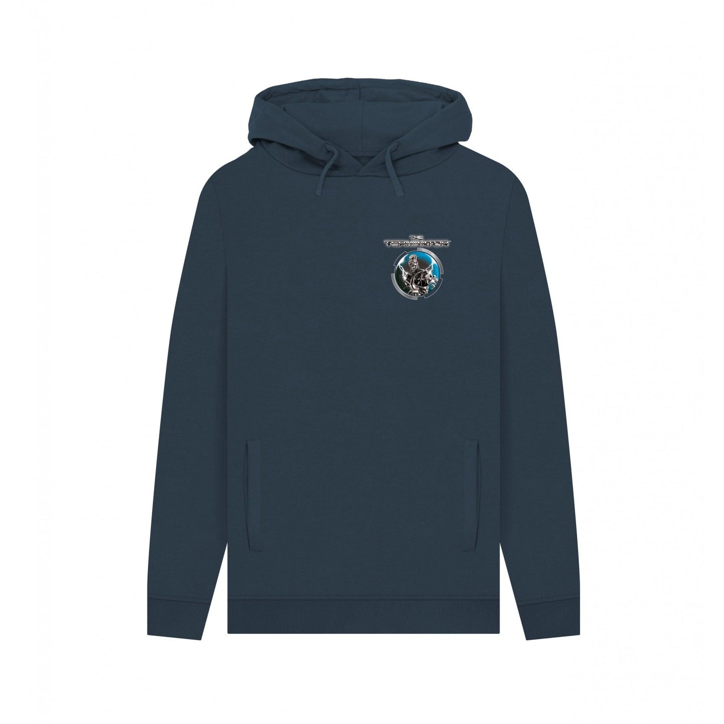 Navy - Front - The Terminator Unisex Adult Robot Hoodie