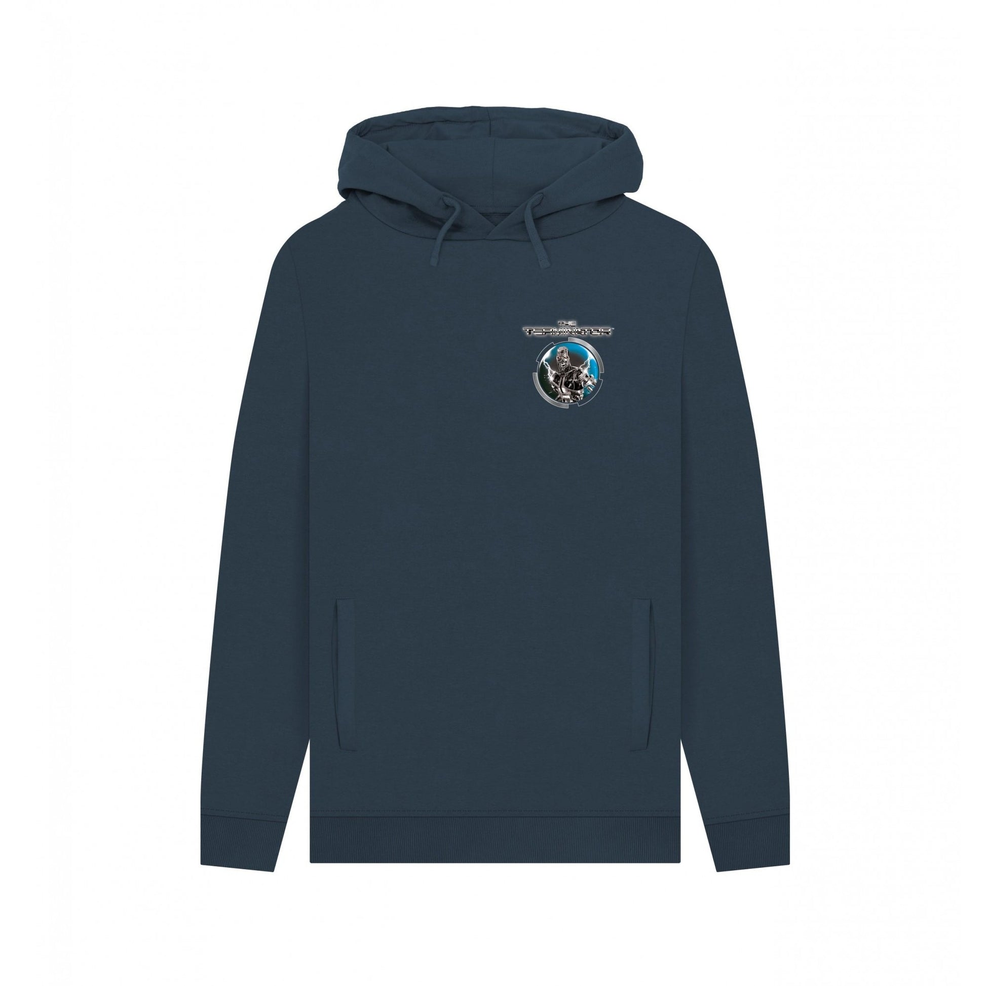 Navy - Front - The Terminator Unisex Adult Robot Hoodie