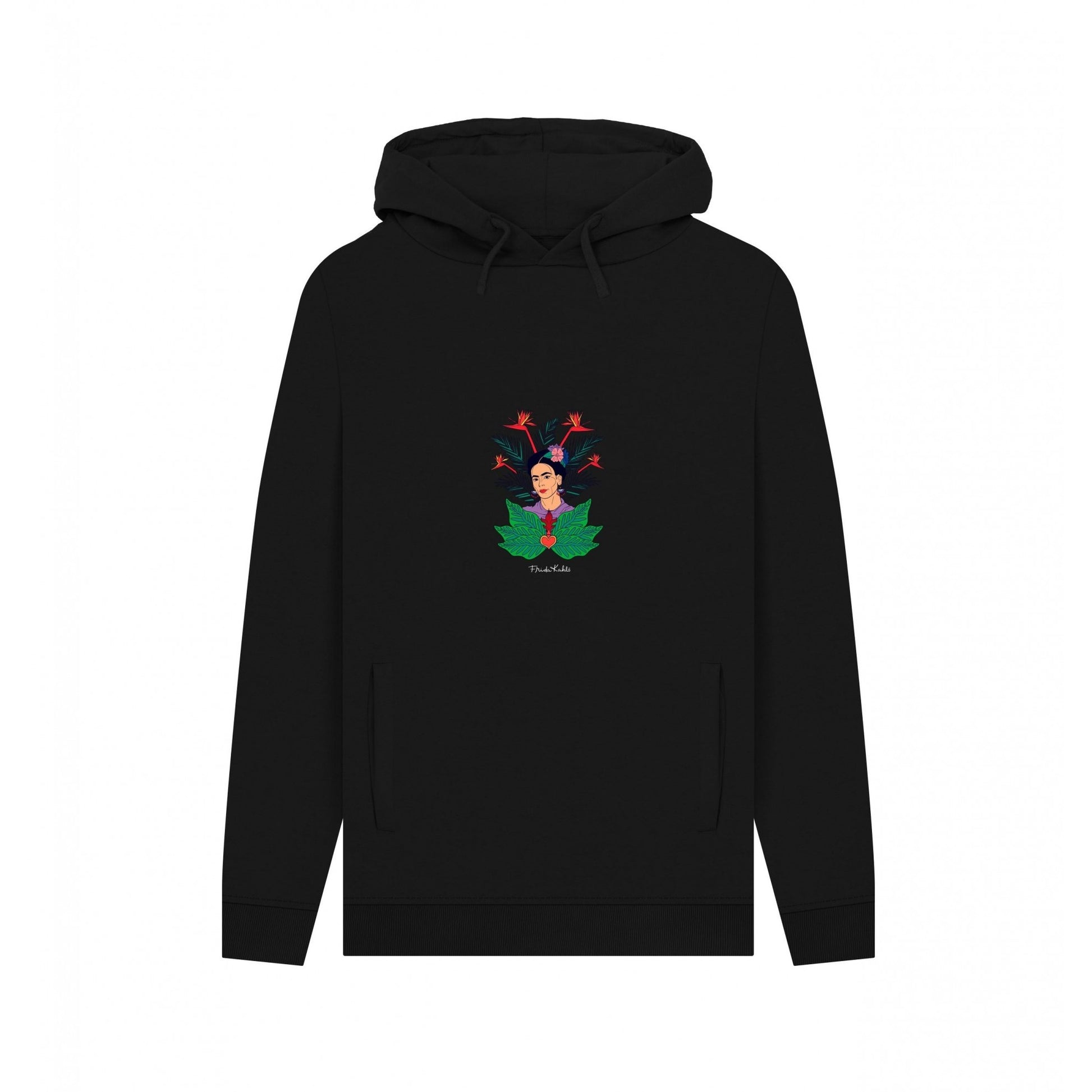 Black - Front - Frida Kahlo Unisex Adult Jungle Hoodie