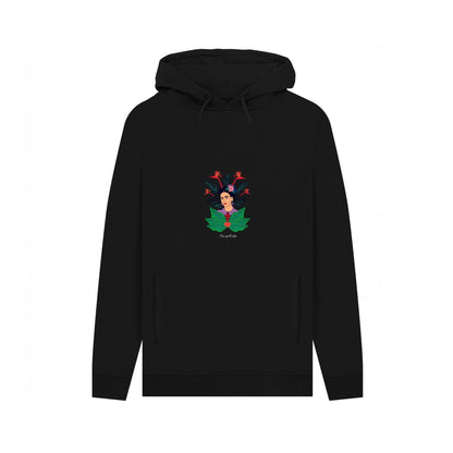 Black - Front - Frida Kahlo Unisex Adult Jungle Hoodie
