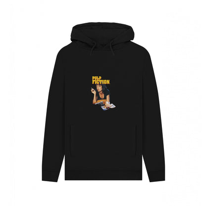 Black - Front - Pulp Fiction Unisex Adult Mia Wallace Vintage Hoodie