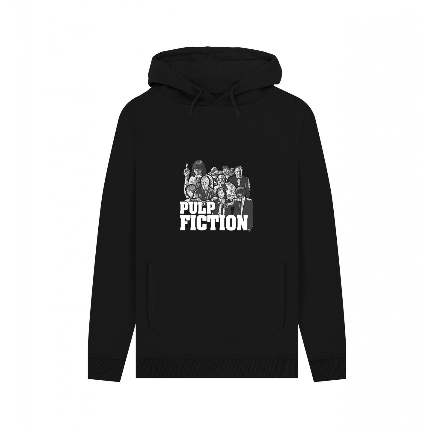 Black - Front - Pulp Fiction Unisex Adult Cast Hoodie