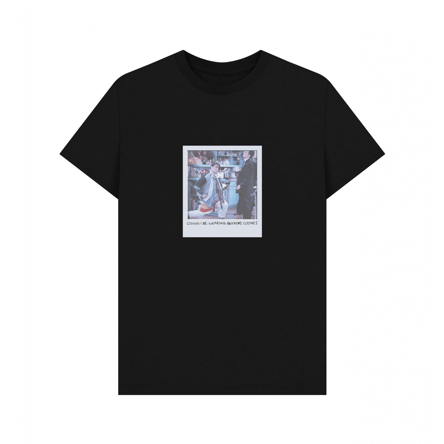 Black - Front - Friends Unisex Adult Could I Be Wearing Anymore Clothes T-Shirt