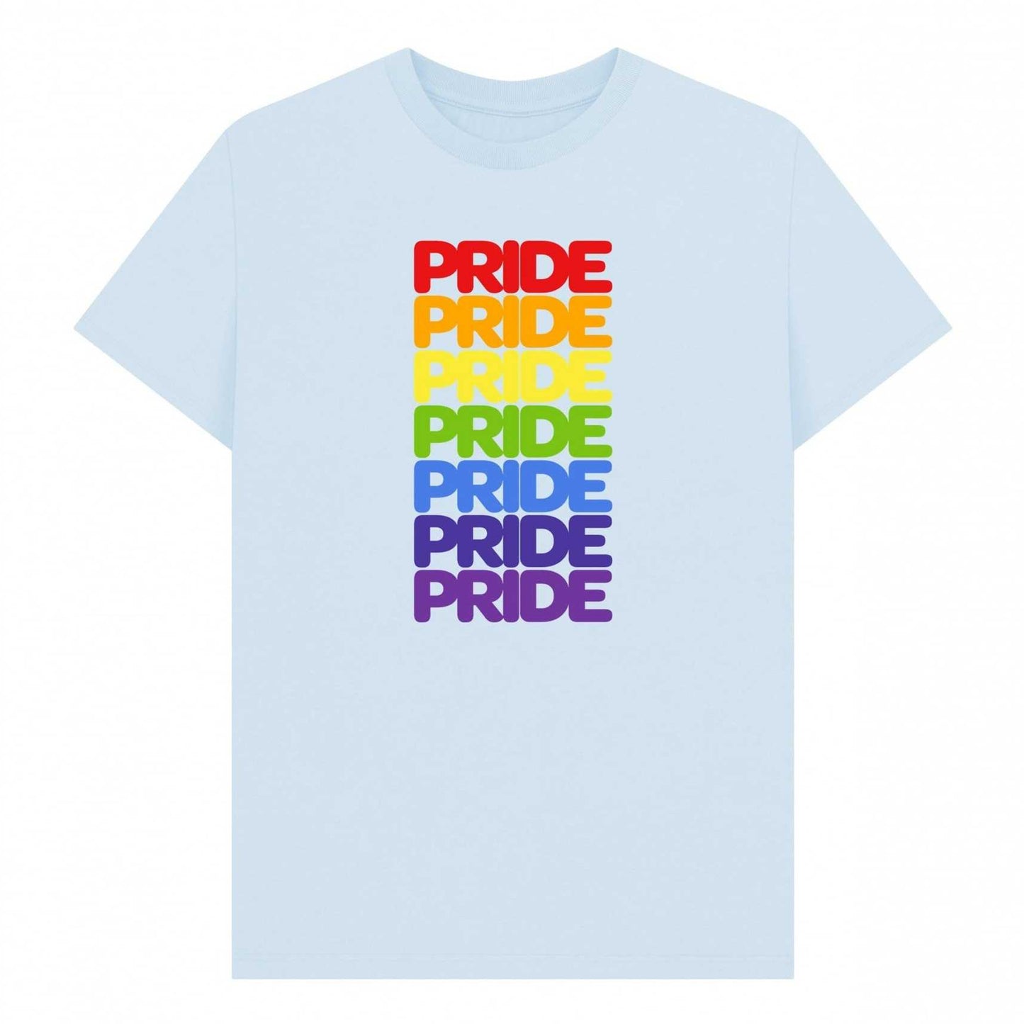 Sky Blue - Front - Apoh Unisex Adult Pride Rainbow T-Shirt