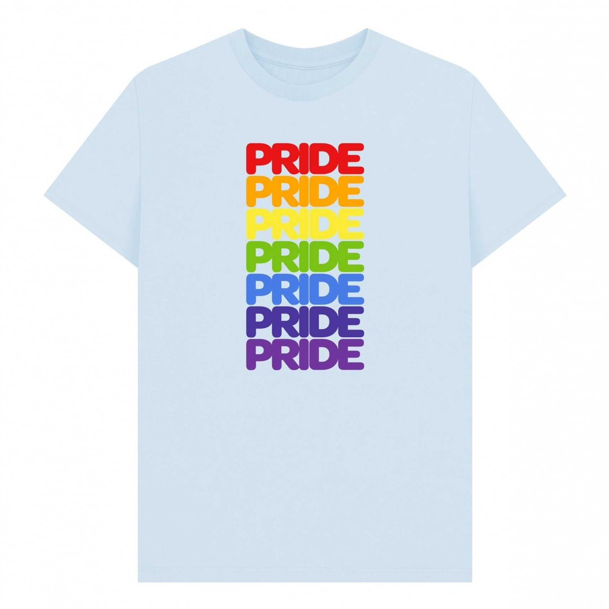 Sky Blue - Front - Apoh Unisex Adult Pride Rainbow T-Shirt