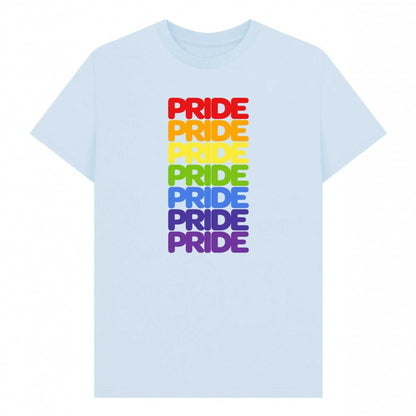 Sky Blue - Front - Apoh Unisex Adult Pride Rainbow T-Shirt