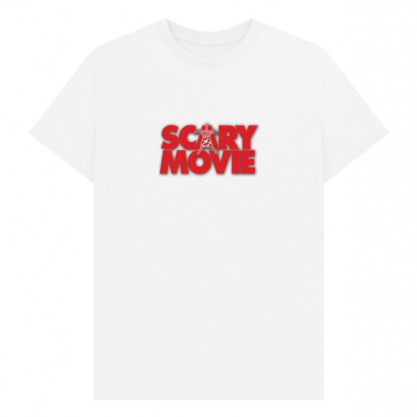 White - Front - Scary Movie Unisex Adult Graphic Logo T-Shirt