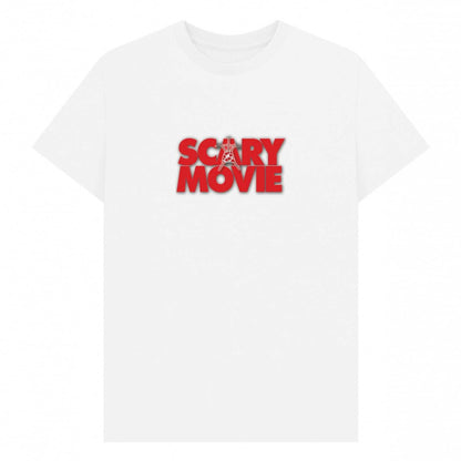 White - Front - Scary Movie Unisex Adult Graphic Logo T-Shirt
