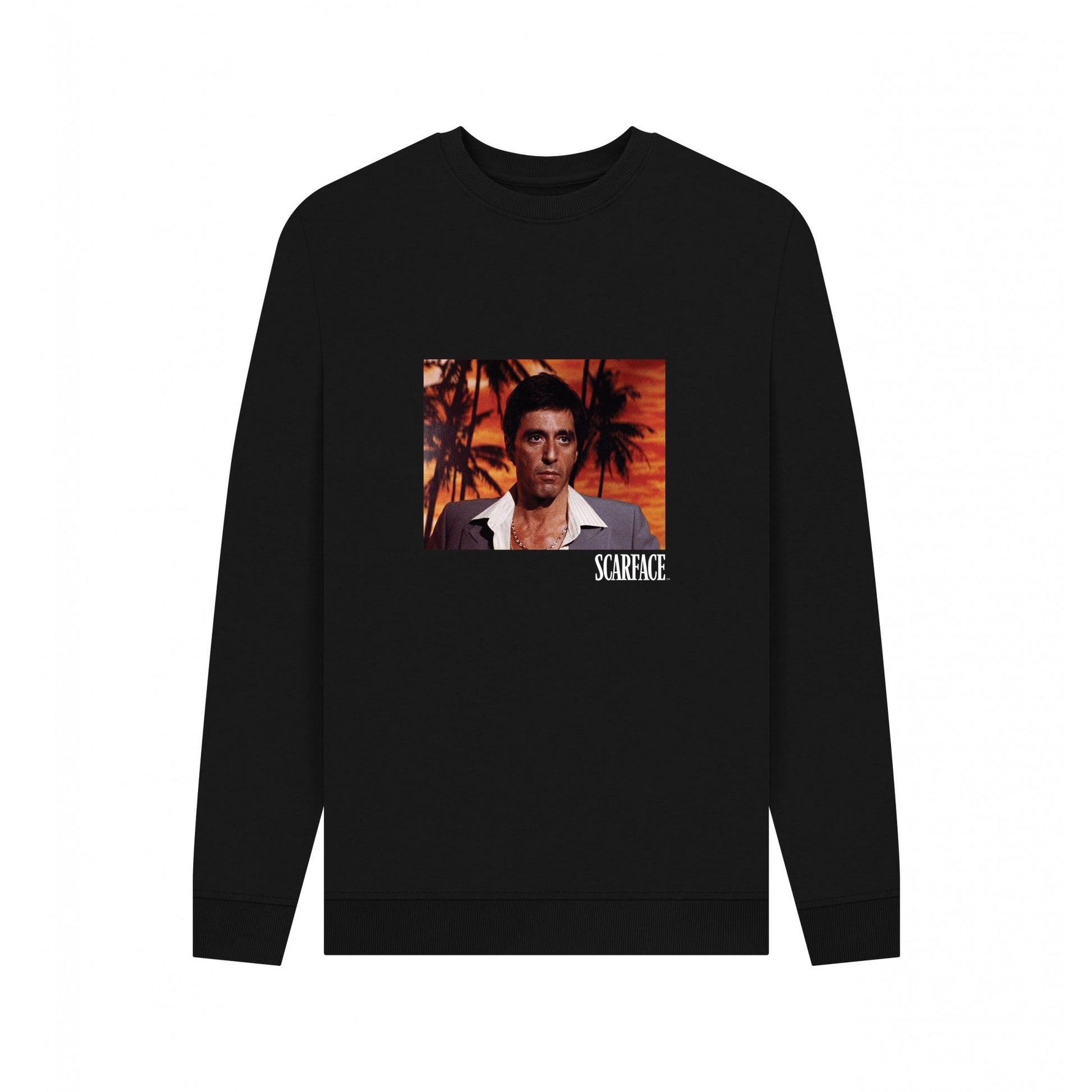 Black - Front - Scarface Unisex Adult Tony Montana Sweatshirt