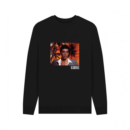 Black - Front - Scarface Unisex Adult Tony Montana Sweatshirt