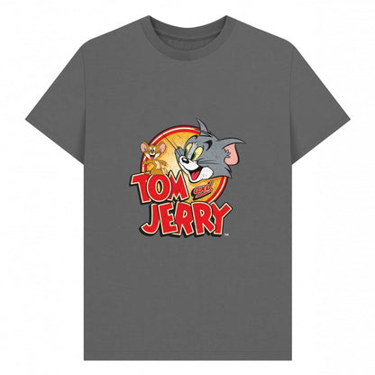 Slate Grey - Front - Tom and Jerry Unisex Adult Vintage T-Shirt
