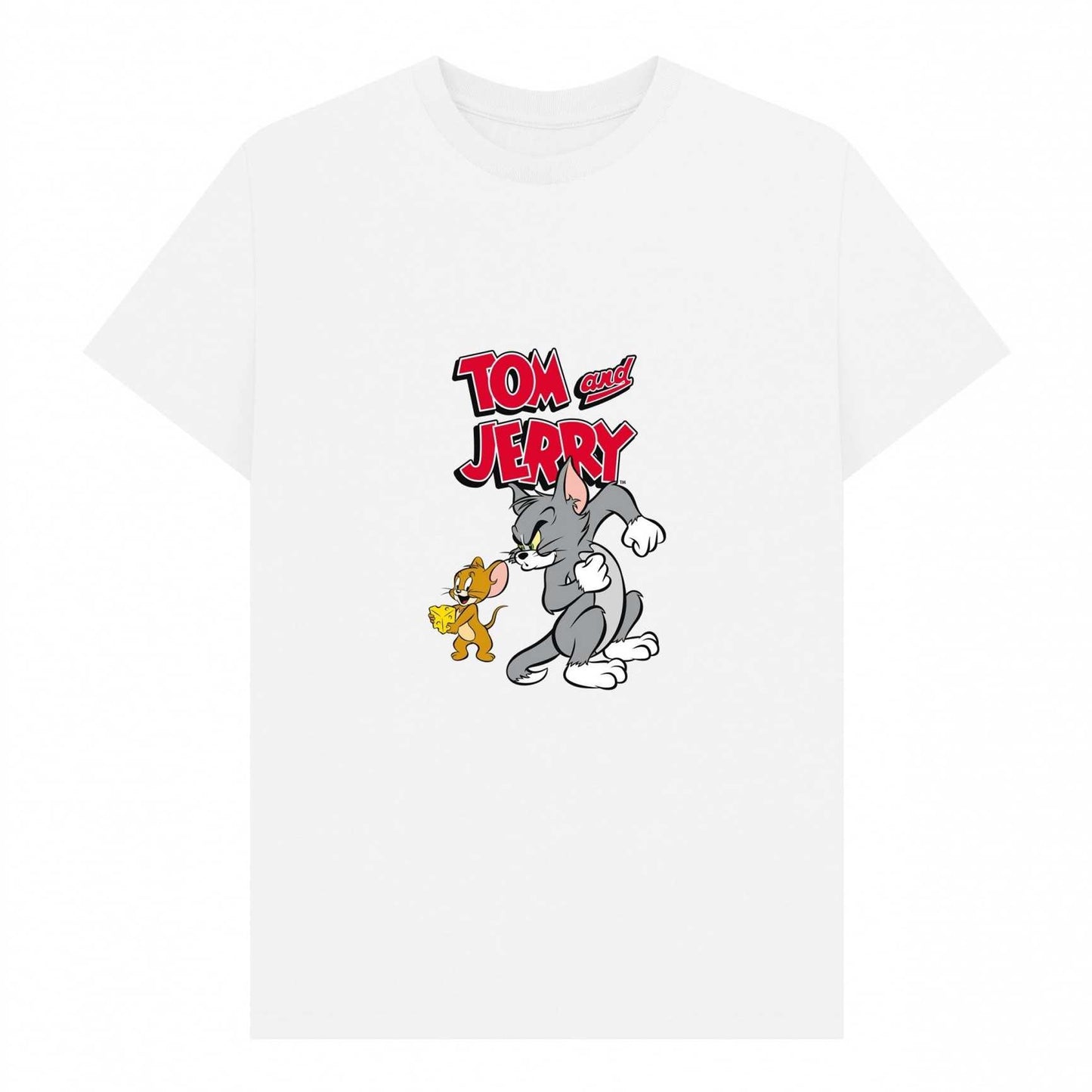White - Front - Tom and Jerry Unisex Adult Cheese T-Shirt