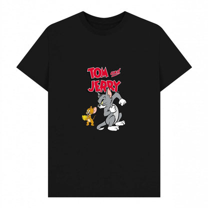 Black - Front - Tom and Jerry Unisex Adult Cheese T-Shirt