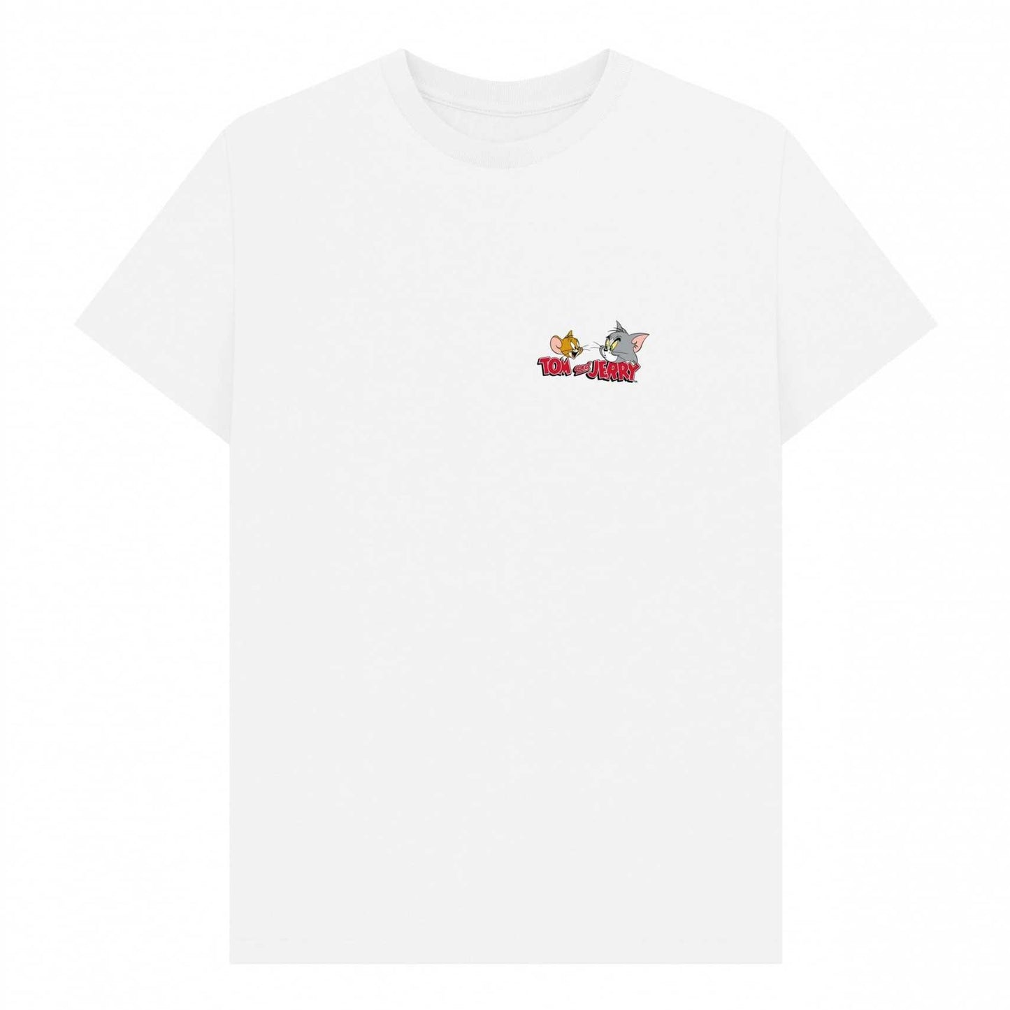 White - Front - Tom and Jerry Unisex Adult Classic Faces T-Shirt