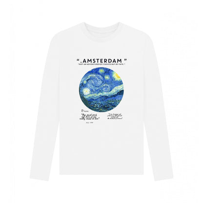 White - Front - Apoh Unisex Adult Amsterdam Vincent Van Gogh Long-Sleeved T-Shirt