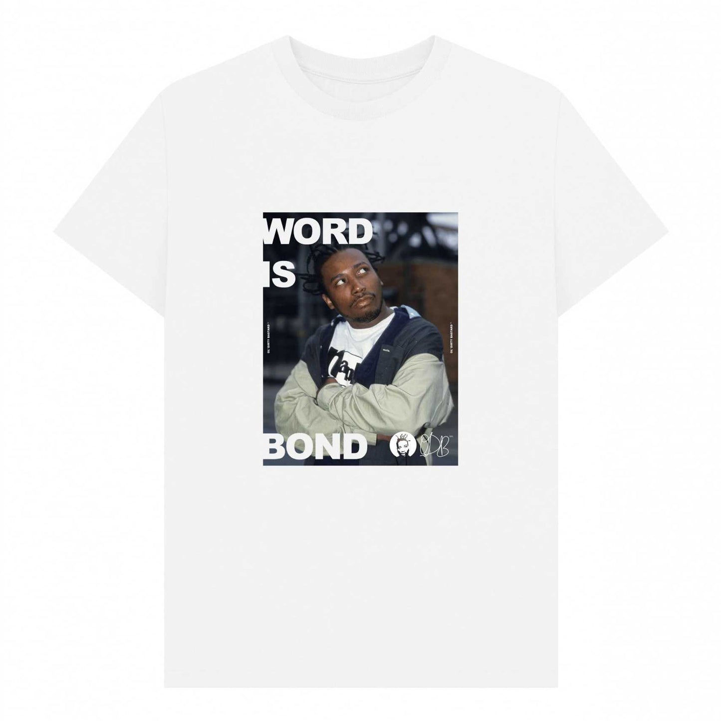 White - Front - Ol´ Dirty Bastard Unisex Adult Word is Bond T-Shirt