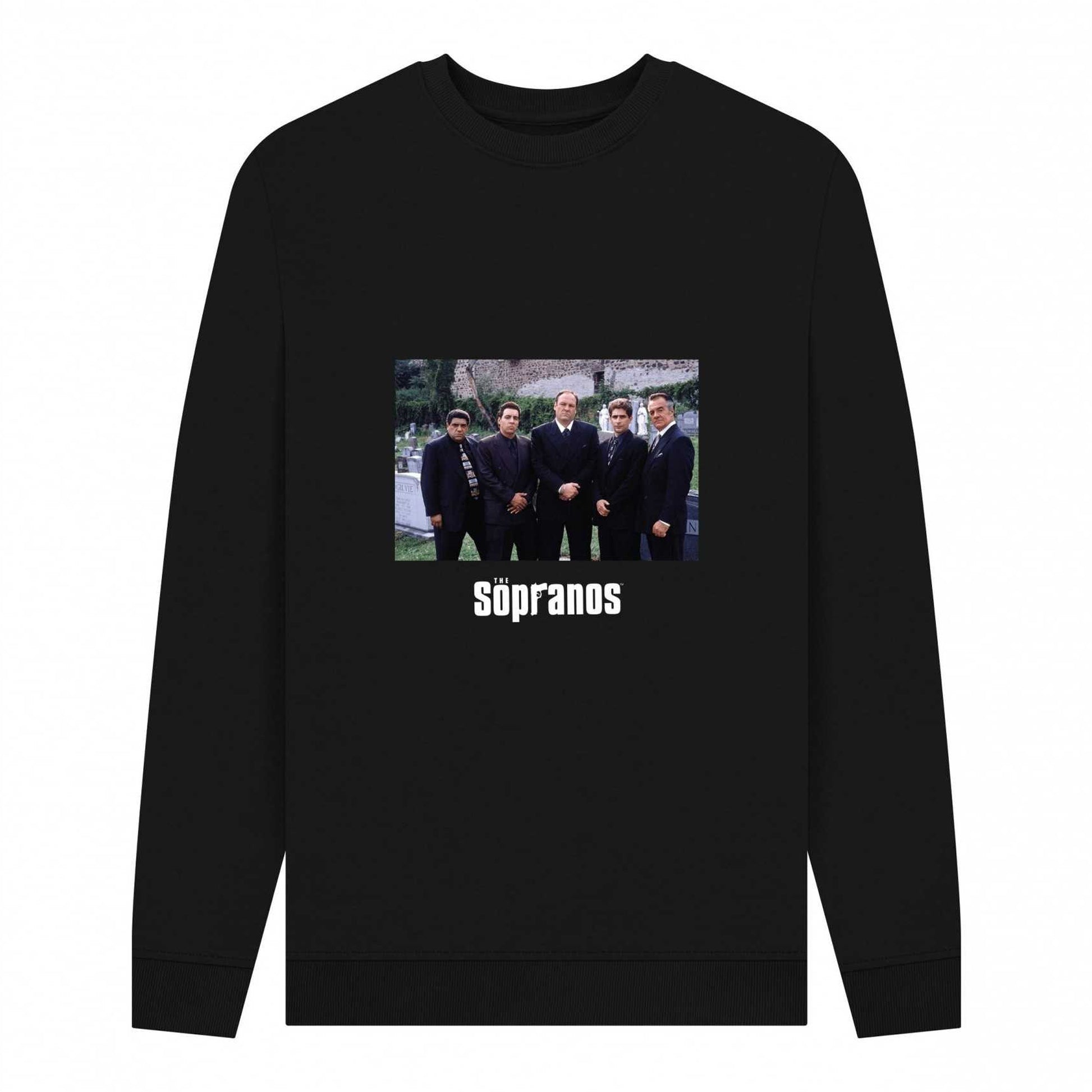Black - Front - The Sopranos Unisex Adult Cast Sweatshirt