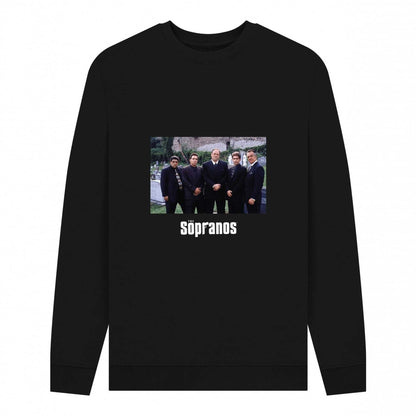 Black - Front - The Sopranos Unisex Adult Cast Sweatshirt