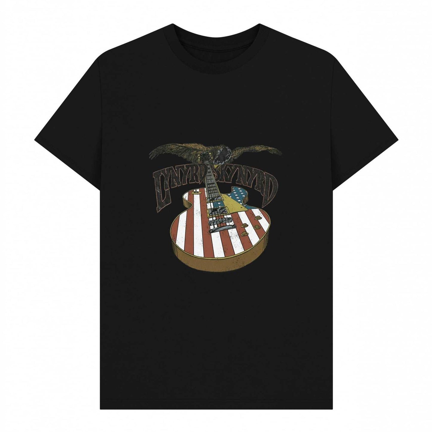 Black - Front - Lynyrd Skynyrd Unisex Adult Guitar T-Shirt