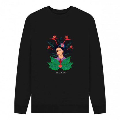 Black - Front - Frida Kahlo Unisex Adult Jungle Sweatshirt
