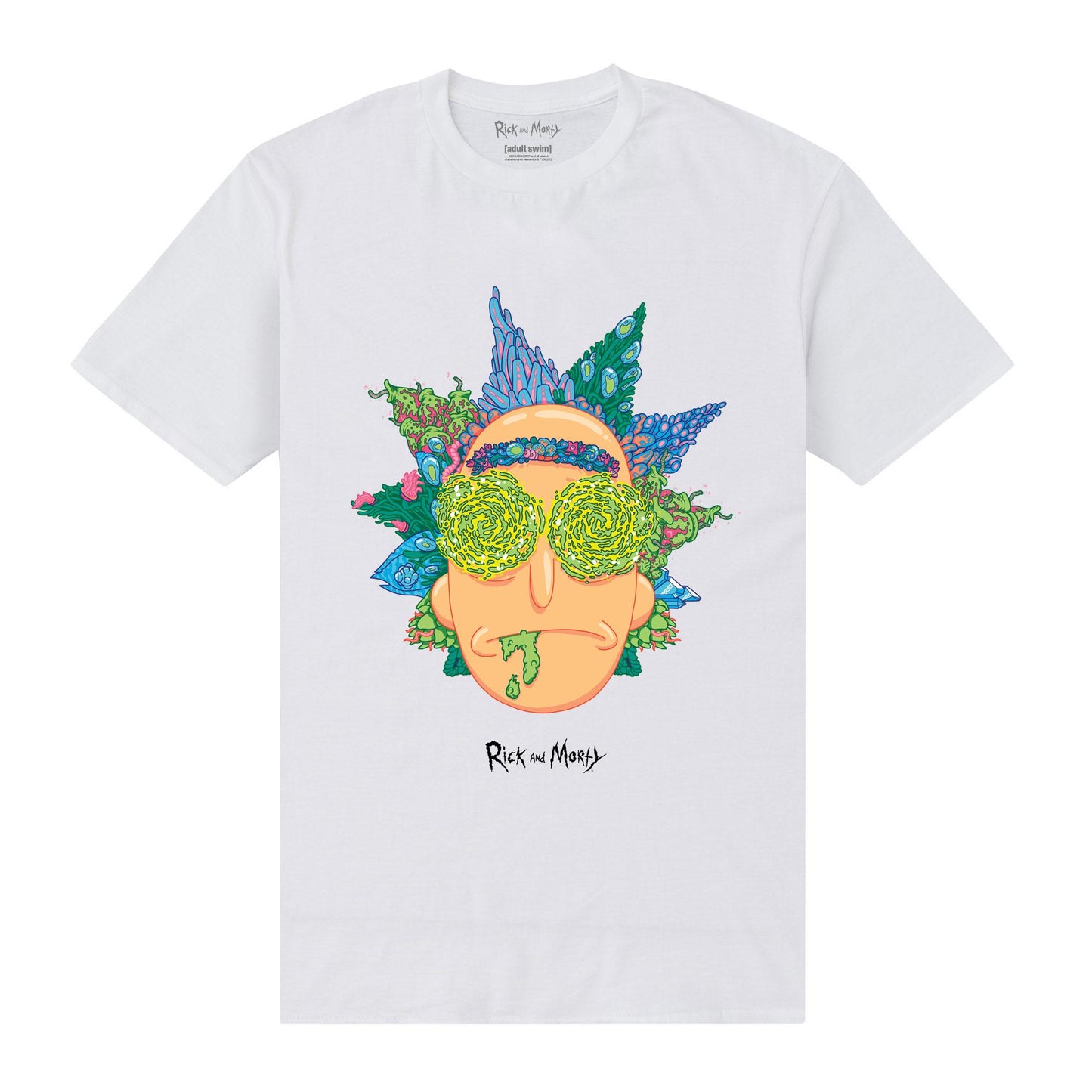 White - Front - Rick And Morty Unisex Adult Eyes T-Shirt