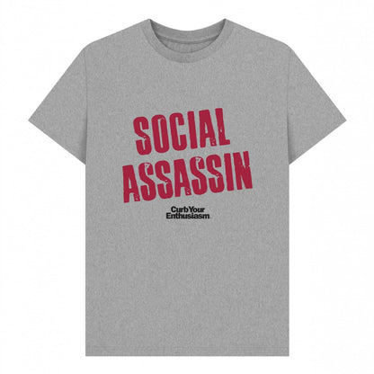 Athletic Grey - Front - Curb Your Enthusiasm Unisex Adult Social Assassin T-Shirt