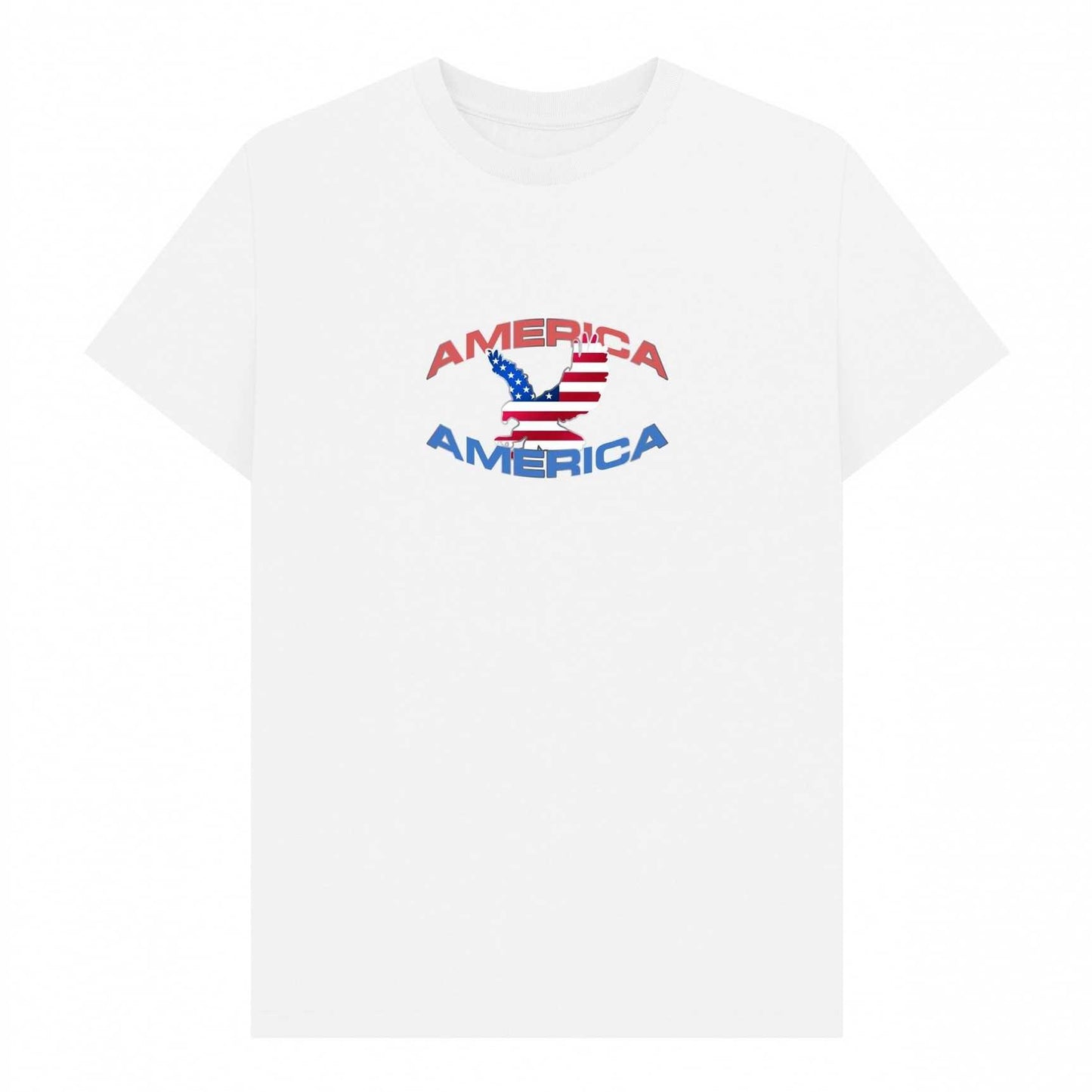 White - Front - Apoh Unisex Adult American Eagle T-Shirt
