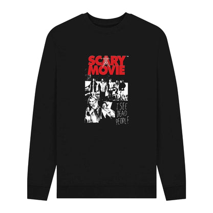Black - Front - Scary Movie Unisex Adult I See Dead People Sweatshirt