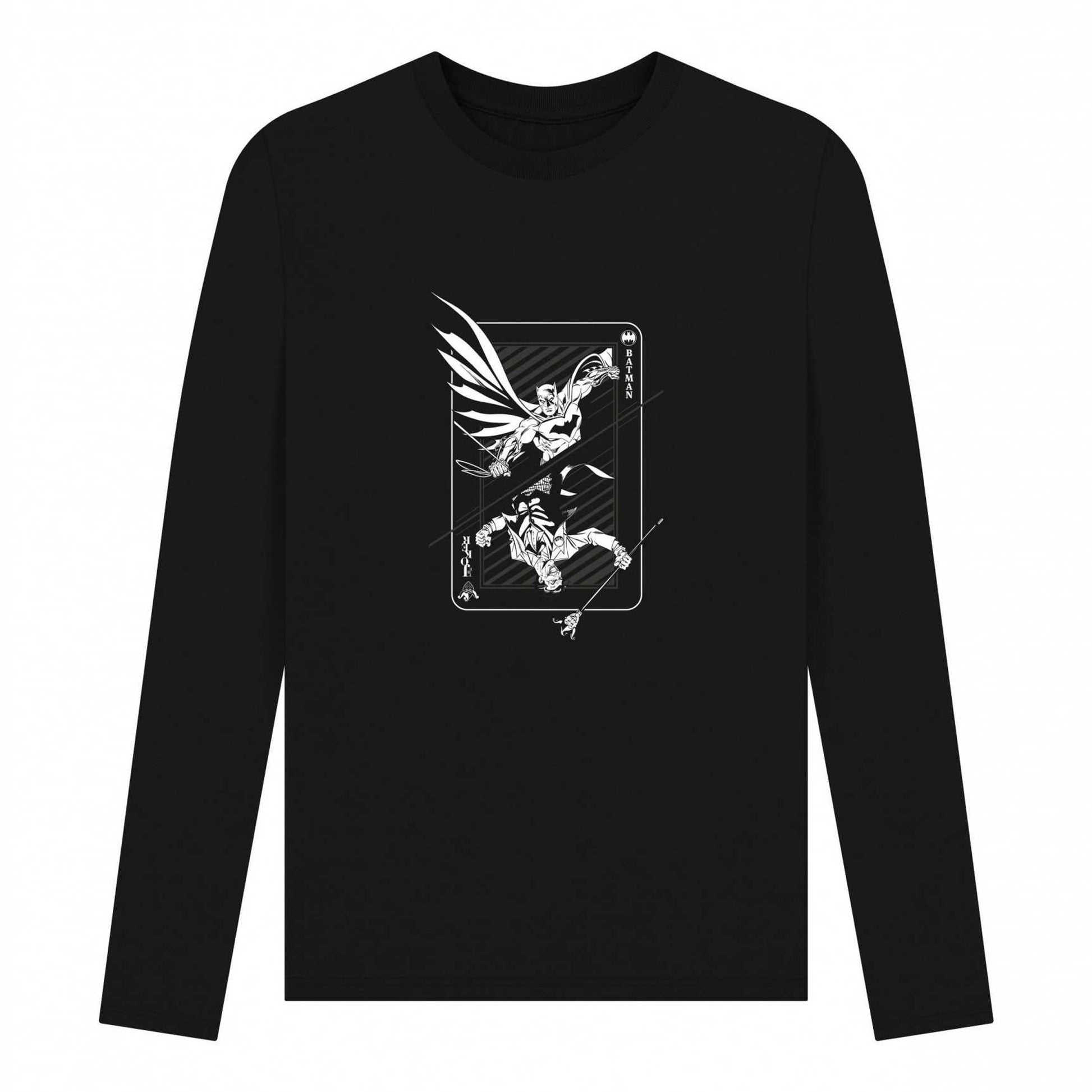 Black - Front - DC Comics Unisex Adult Batman Vs Joker T-Shirt