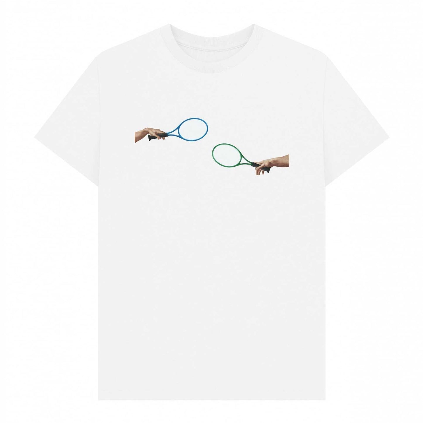 White - Front - Apoh Unisex Adult The Creation Of Tennis T-Shirt