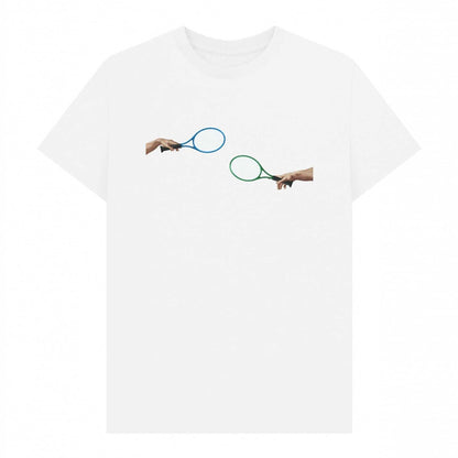 White - Front - Apoh Unisex Adult The Creation Of Tennis T-Shirt