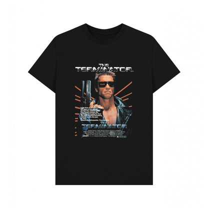 Black - Front - The Terminator Unisex Adult Movie Poster T-Shirt